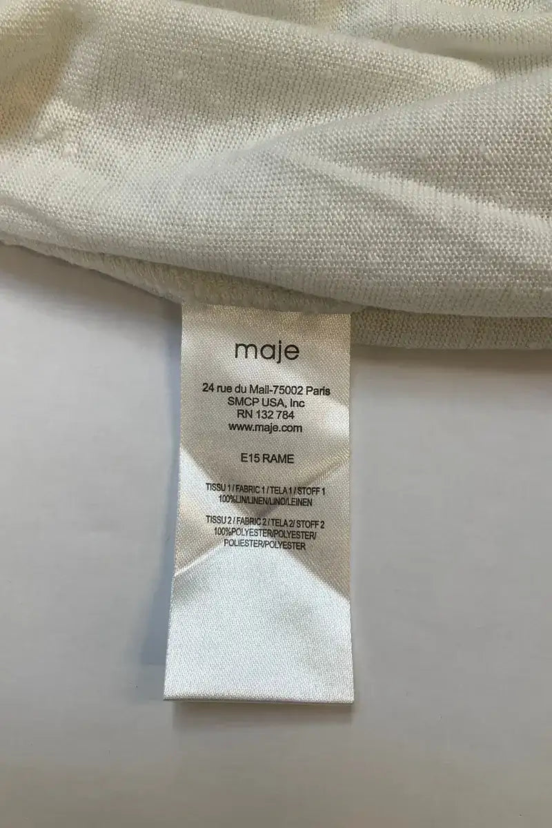 Robe Maje Blanc en Lin