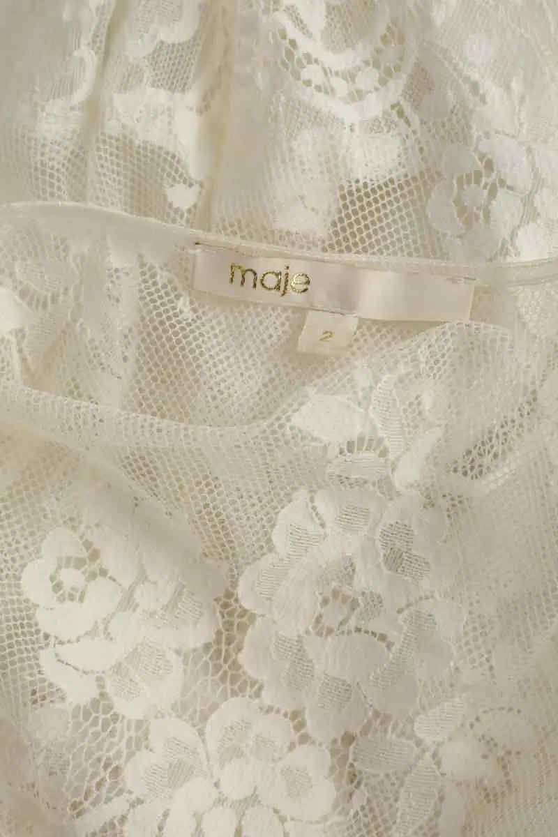 Robe Maje Blanc en Synthétique