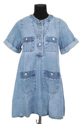 Robe Maje Bleu en Coton, taille S - Seconde Main