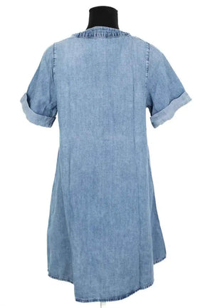 Robe Maje Bleu en Coton