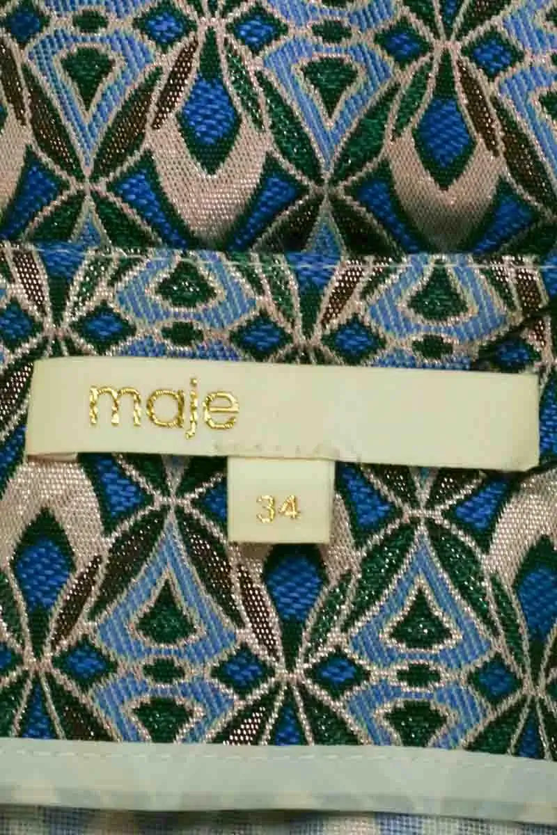 Robe Maje Bleu en Synthétique