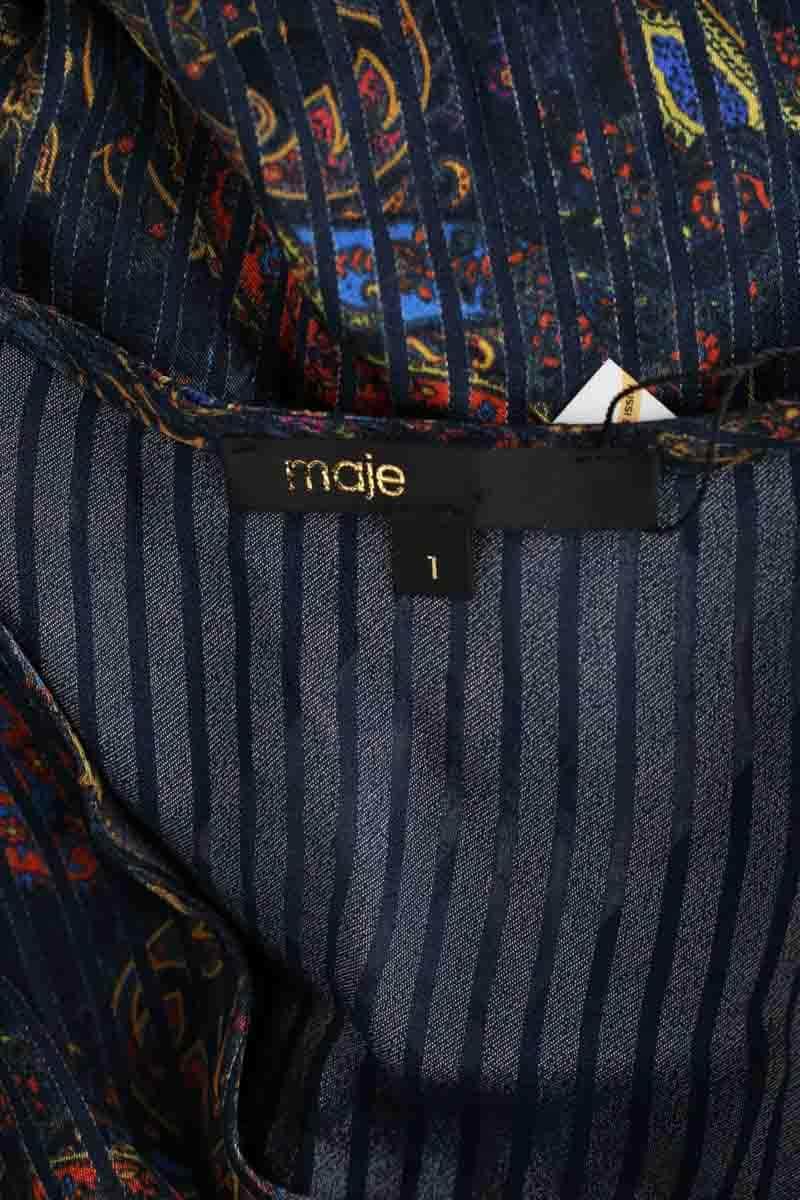 Robe Maje Bleu en Viscose
