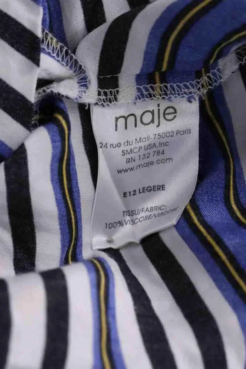 Robe Maje Bleu en Viscose