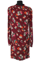 Robe Maje Bordeaux en Viscose, taille L - Seconde Main