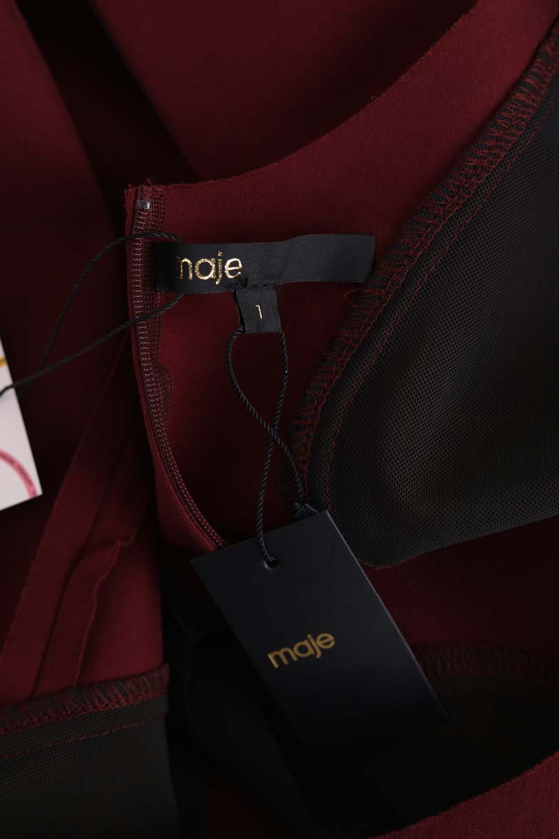 Robe Maje Bordeaux en Viscose
