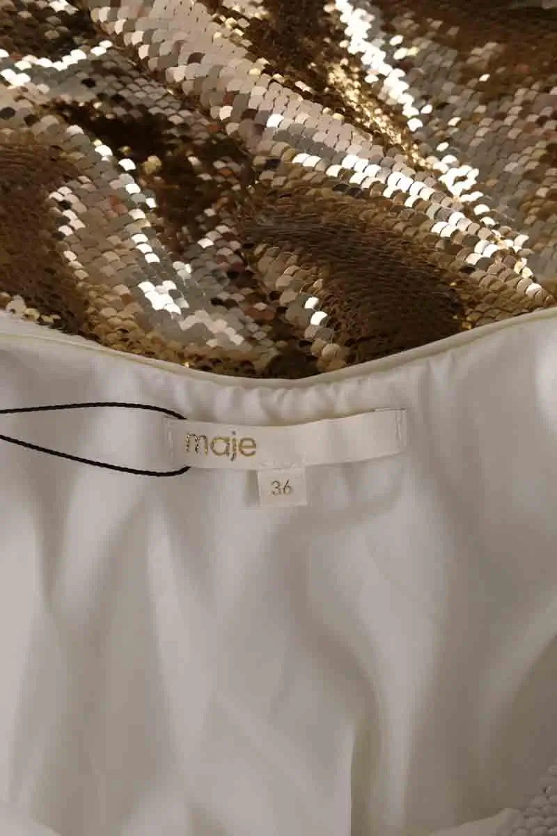 Robe Maje Doré en Synthétique