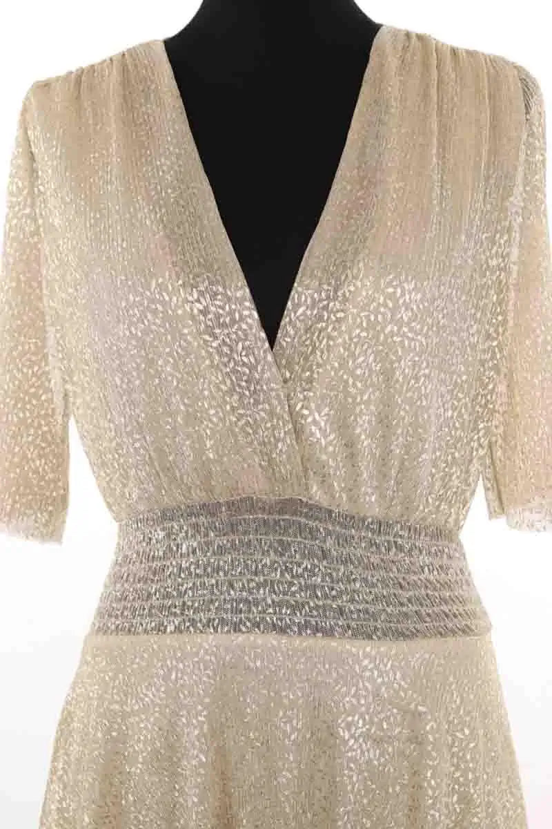 Robe Maje Doré en Synthétique