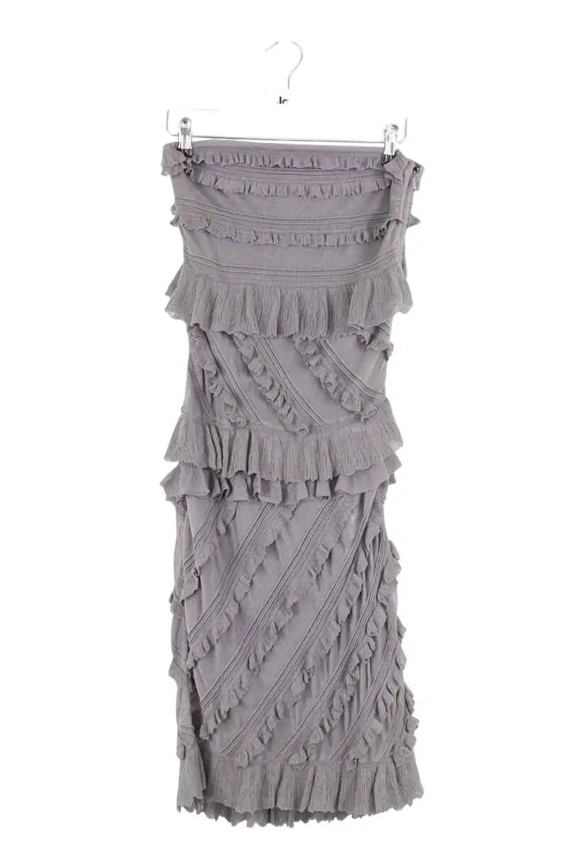 Robe Maje Gris en Synthétique, taille S - Seconde Main