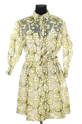 Robe Maje Jaune en Synthétique, taille M - Seconde Main