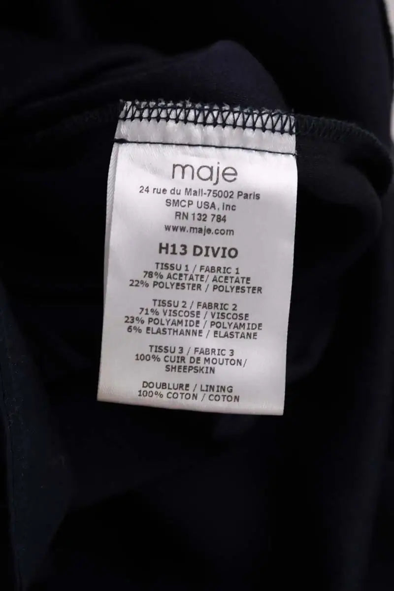 Robe Maje Marine en Viscose