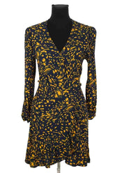 Robe Maje Marine en Viscose, taille S - Seconde Main
