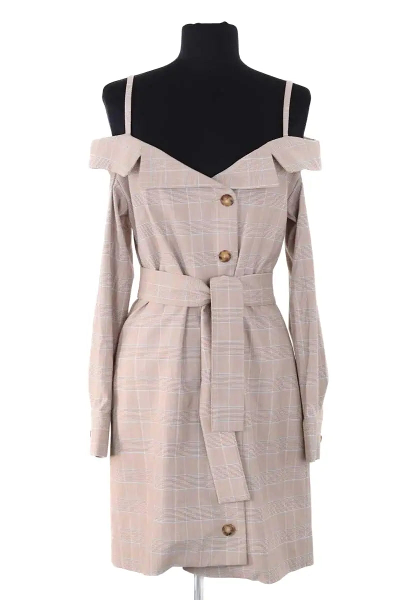 Robe Maje Marron en Synthétique, taille S - Seconde Main