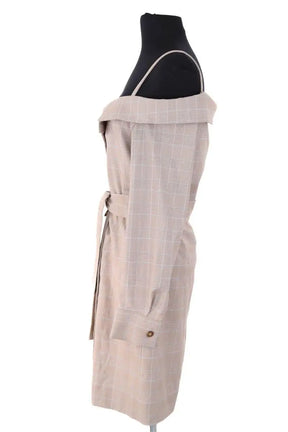 Robe Maje Marron en Synthétique