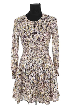 Robe Maje Multicolore en Viscose, taille XS - Seconde Main