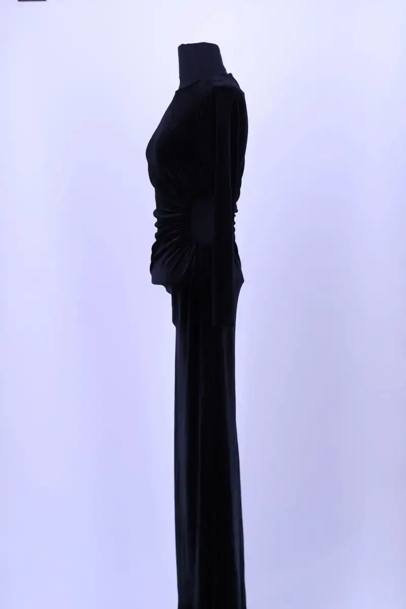 Robe Maje Noir en Coton - élasthanne