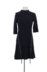 Robe Maje Noir en Laine, taille S - Seconde Main