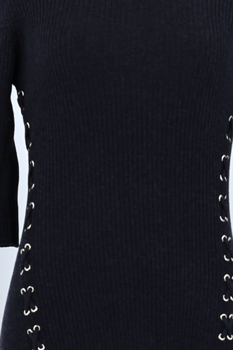 Robe Maje Noir en Laine