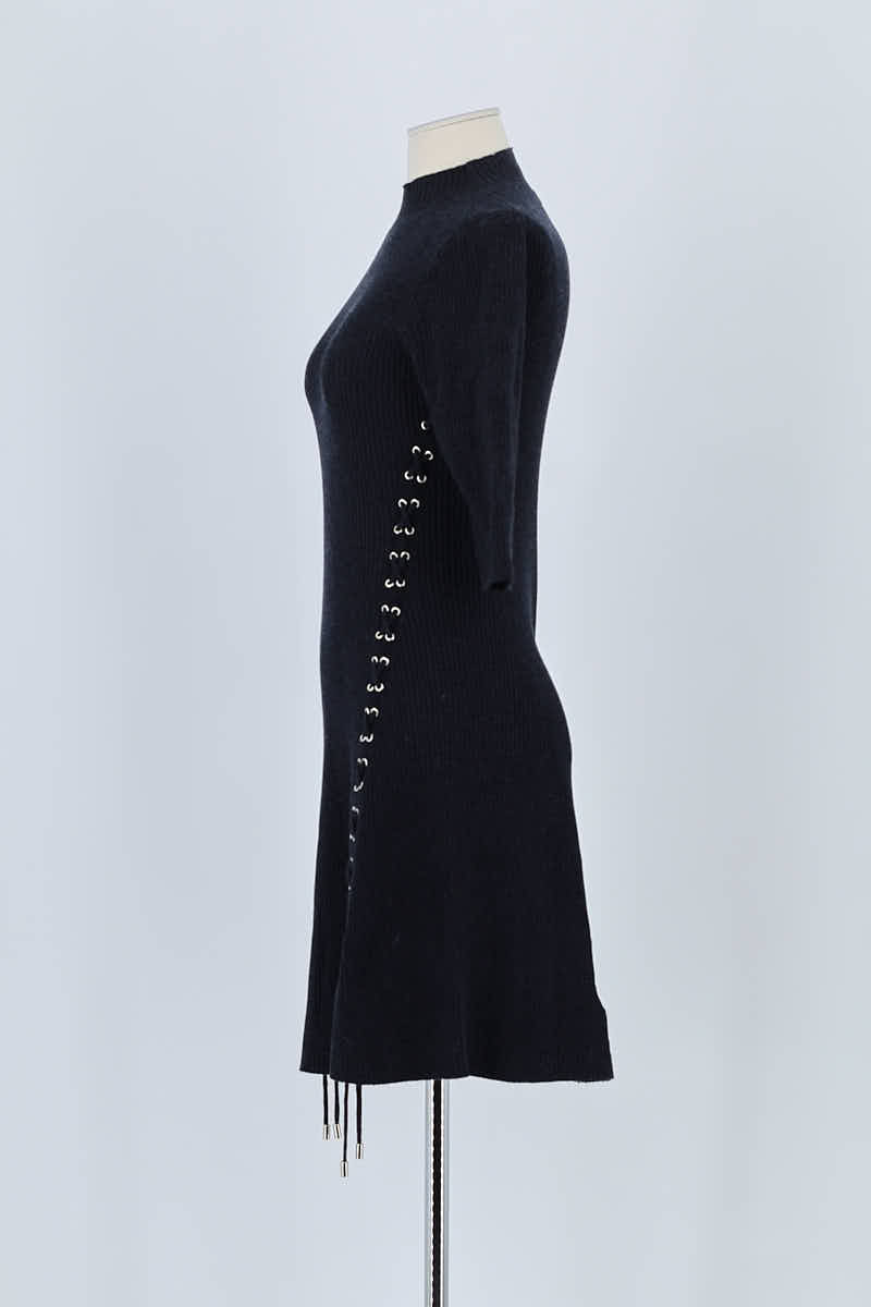 Robe Maje Noir en Laine