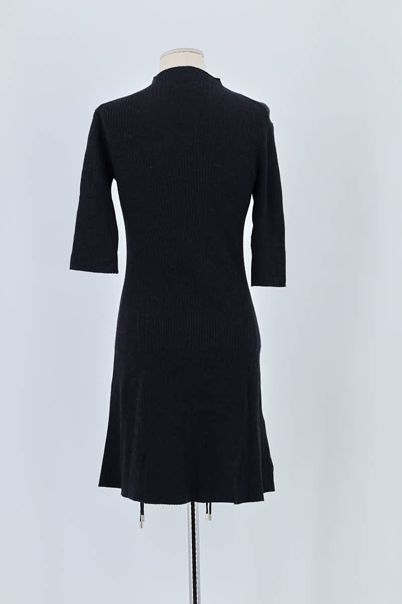 Robe Maje Noir en Laine