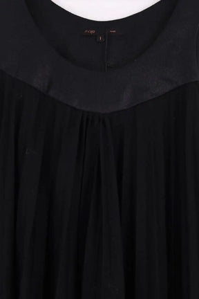 Robe Maje Noir en Laine