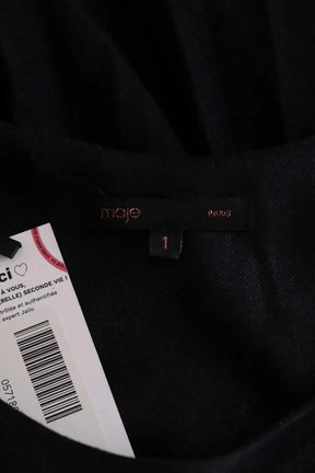 Robe Maje Noir en Laine