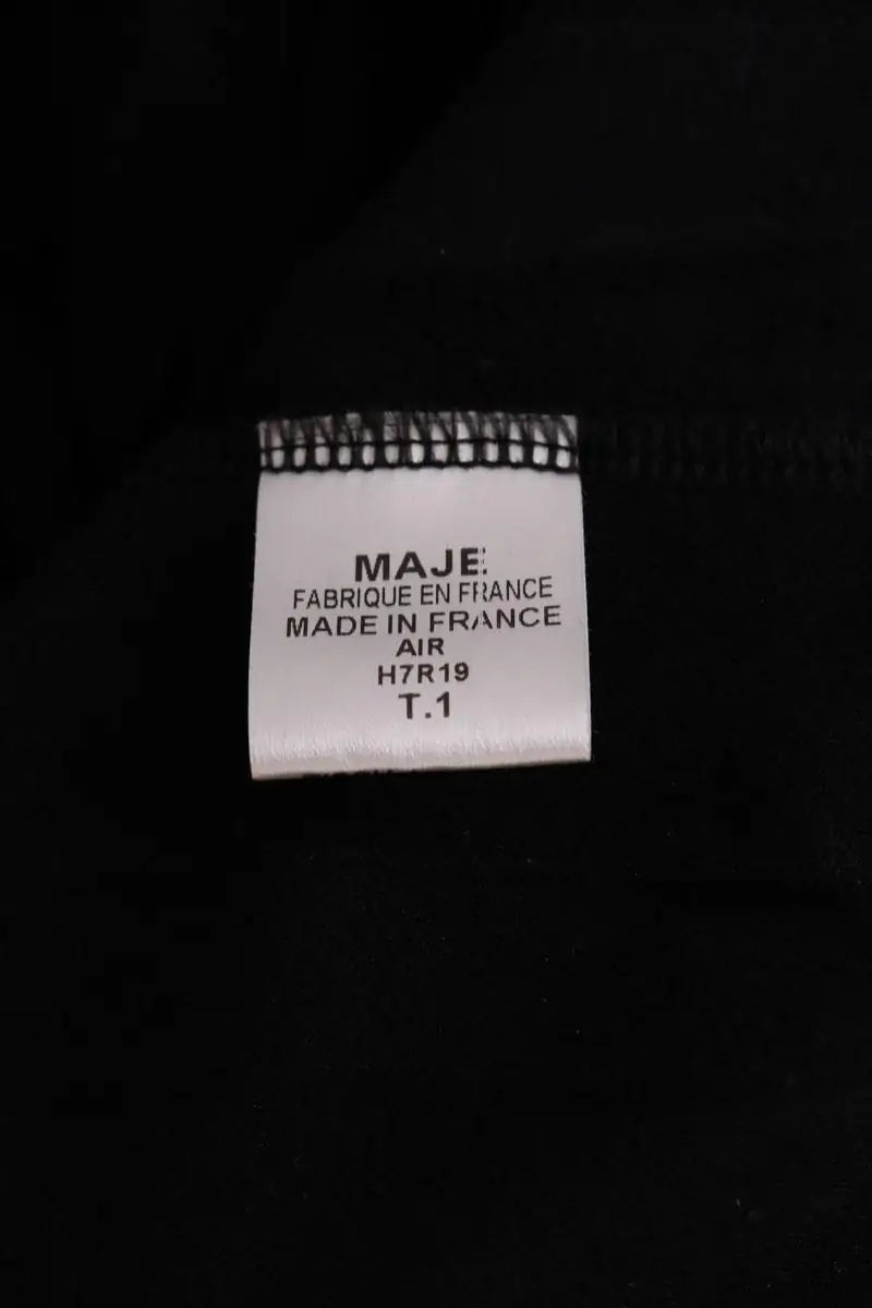 Robe Maje Noir en Laine