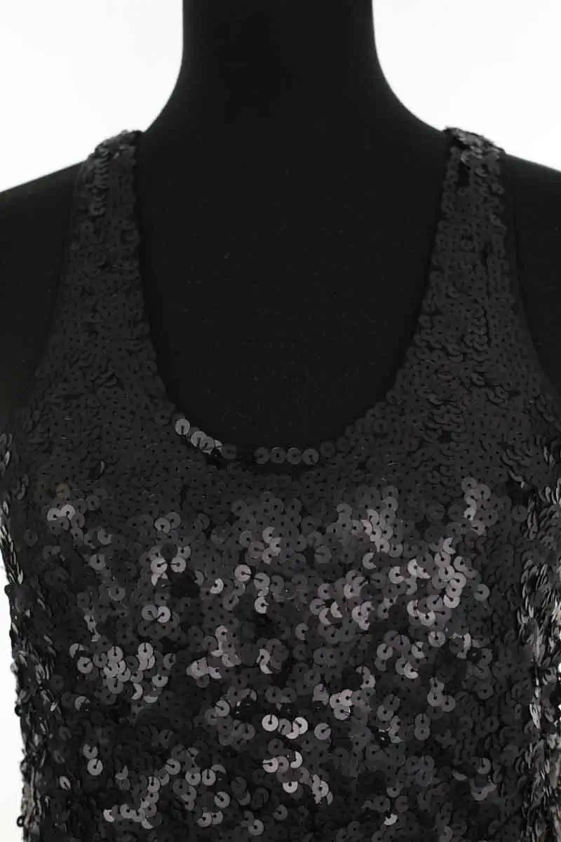 Robe Maje Noir en Paillettes