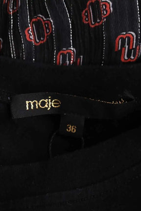 Robe Maje Noir en Soie