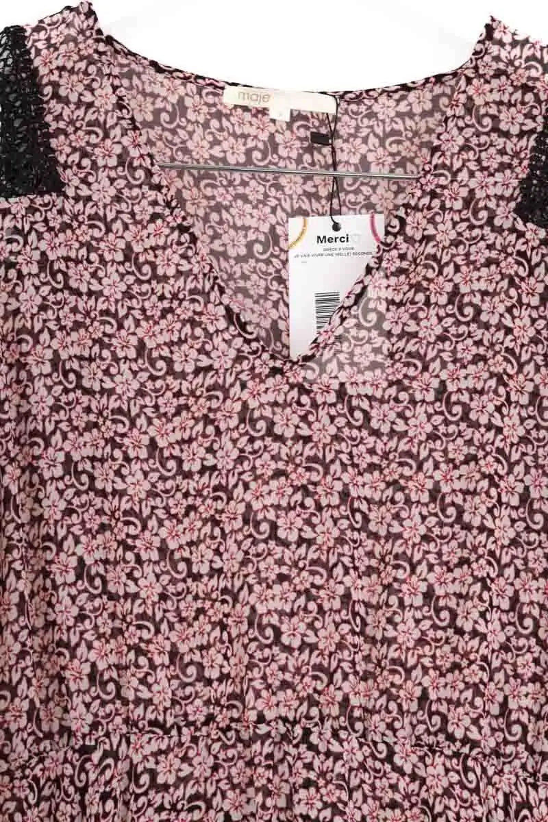 Robe Maje Noir en Synthétique
