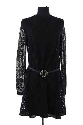 Robe Maje Noir en Synthétique, taille L - Seconde Main