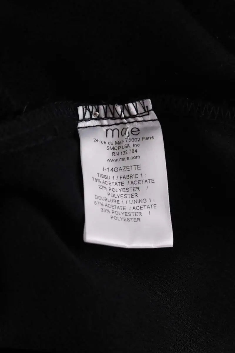 Robe Maje Noir en Synthétique