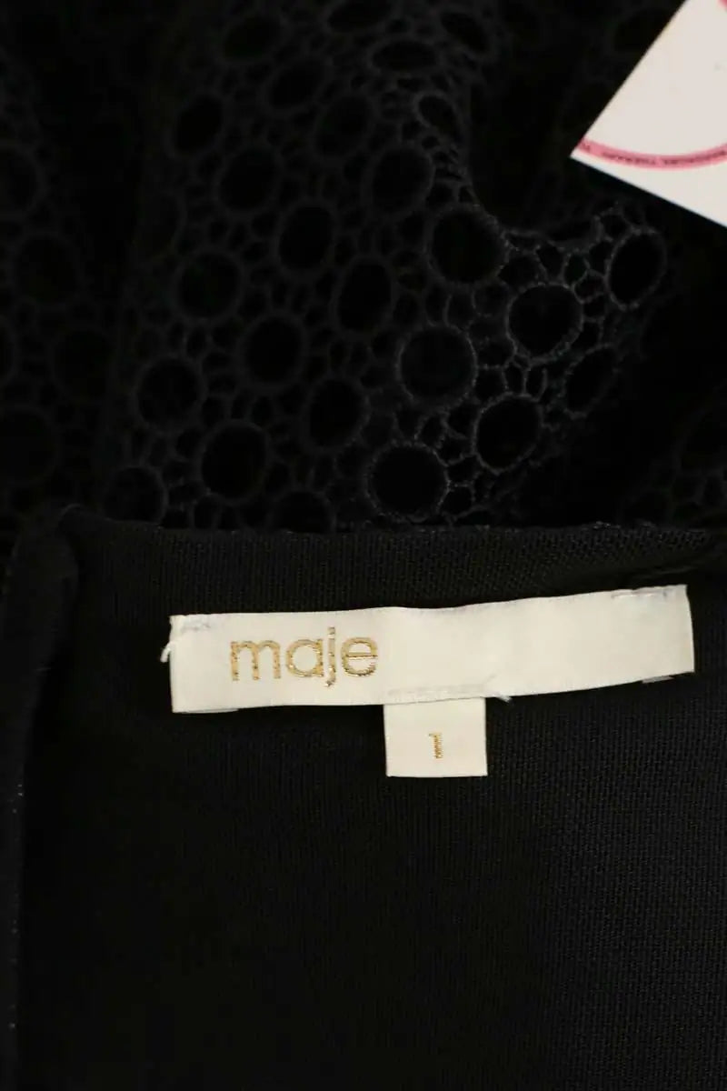 Robe Maje Noir en Synthétique
