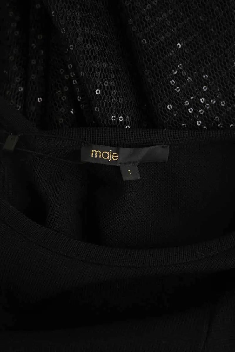 Robe Maje Noir en Synthétique