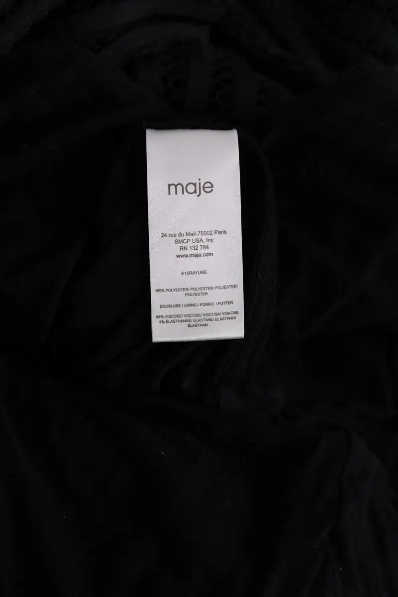 Robe Maje Noir en Synthétique