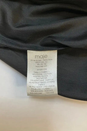 Robe Maje Noir en Synthétique