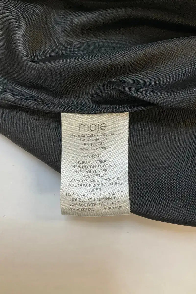 Robe Maje Noir en Synthétique