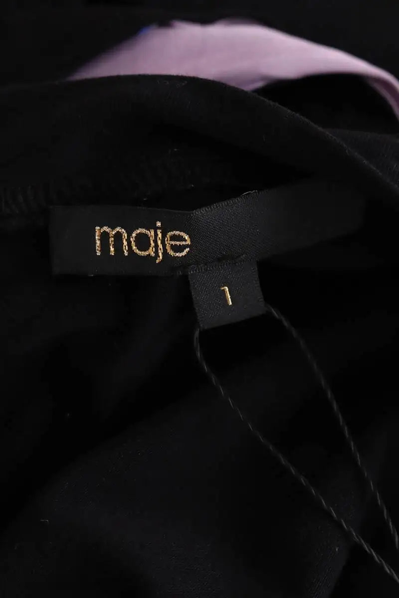 Robe Maje Noir en Synthétique