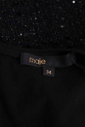 Robe Maje Noir en Synthétique