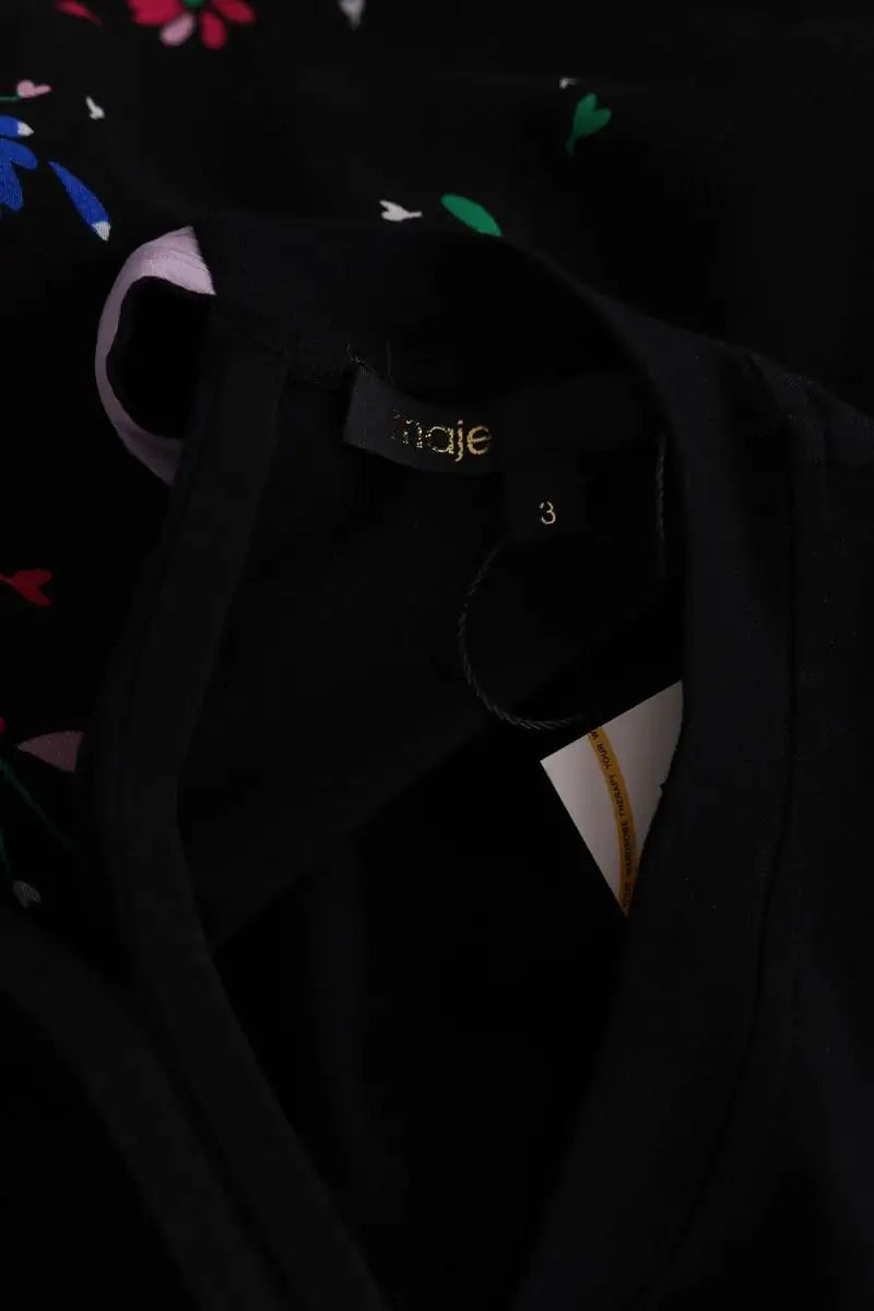 Robe Maje Noir en Viscose
