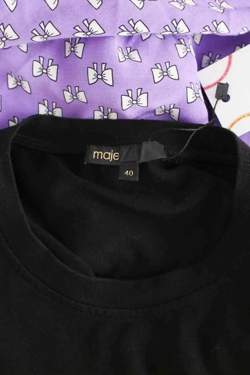 Robe Maje Noir en Viscose