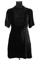 Robe Maje Noir en Viscose, taille M - Seconde Main