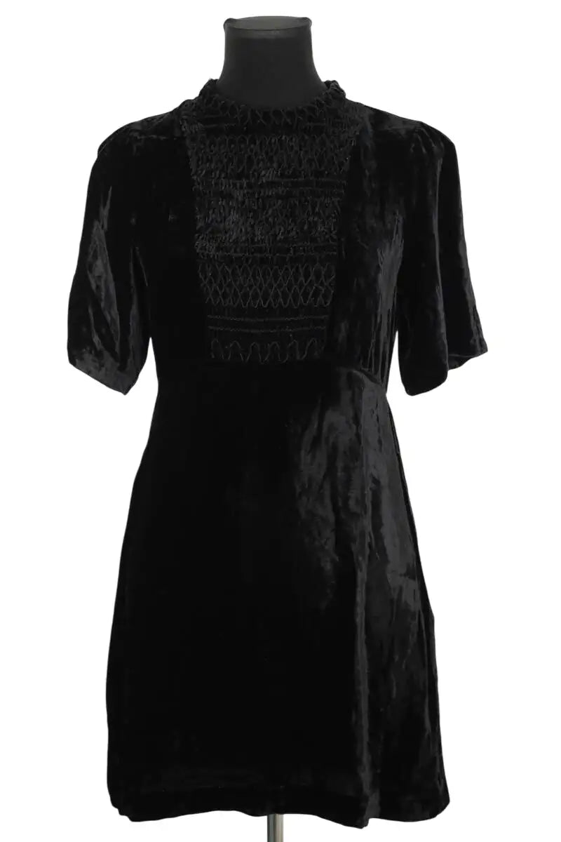 Robe Maje Noir en Viscose, taille M - Seconde Main