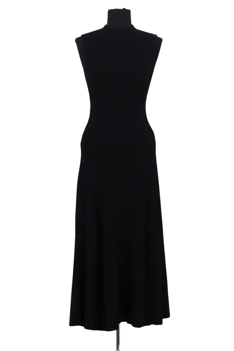 Robe Maje Noir en Viscose, taille S - Seconde Main