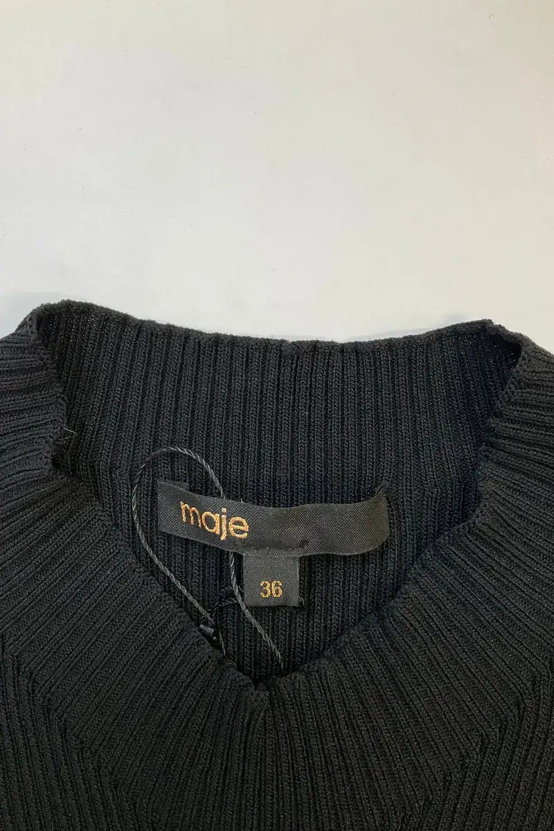 Robe Maje Noir en Viscose