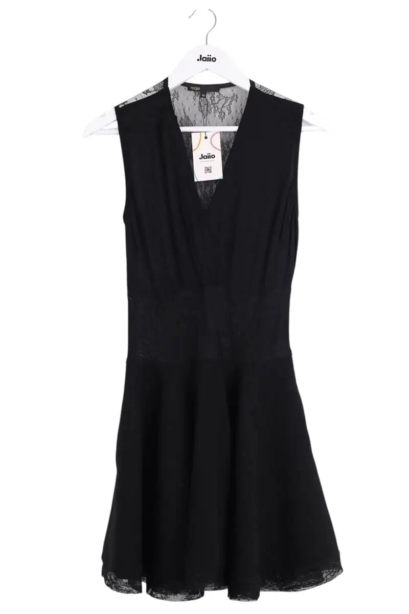 Robe Maje Noir en Viscose, taille S - Seconde Main