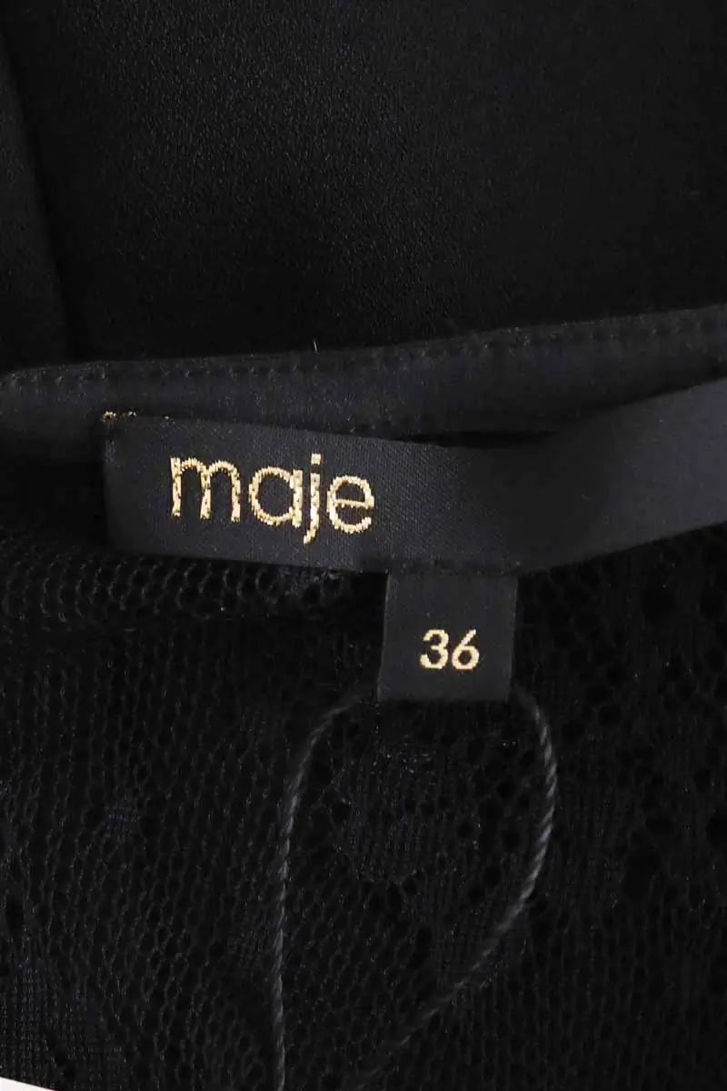 Robe Maje Noir en Viscose