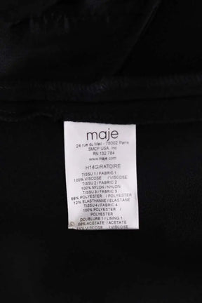 Robe Maje Noir en Viscose
