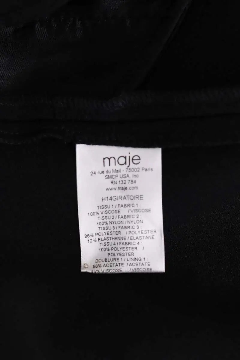 Robe Maje Noir en Viscose