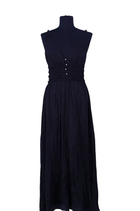 Robe Maje Noir en Viscose, taille S - Seconde Main