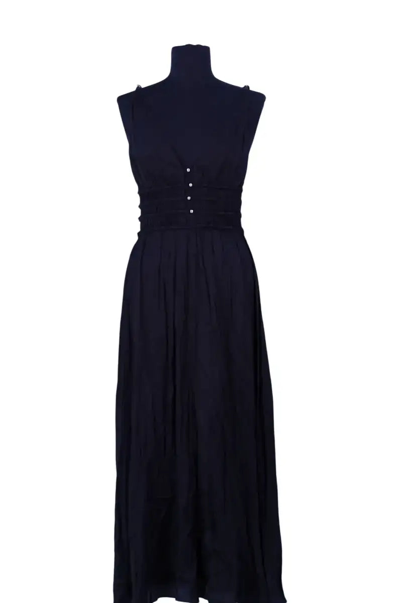 Robe Maje Noir en Viscose, taille S - Seconde Main